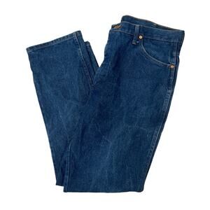 Wrangler Blue Jeans Straight Leg Workwear Streetwear Classic Men's Size 38